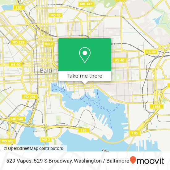 529 Vapes, 529 S Broadway map