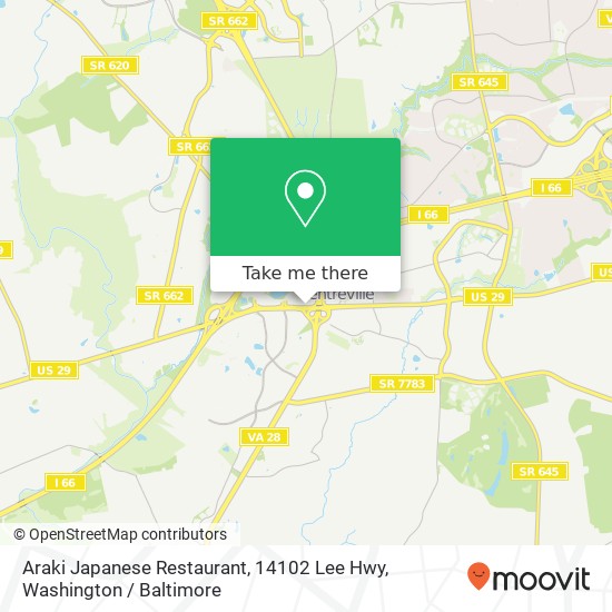 Araki Japanese Restaurant, 14102 Lee Hwy map