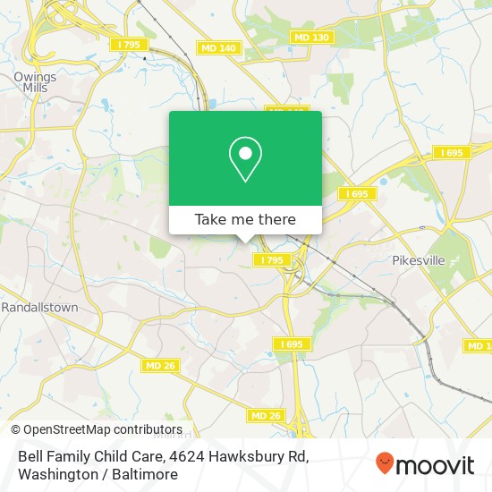 Mapa de Bell Family Child Care, 4624 Hawksbury Rd
