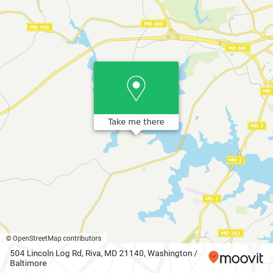 Mapa de 504 Lincoln Log Rd, Riva, MD 21140