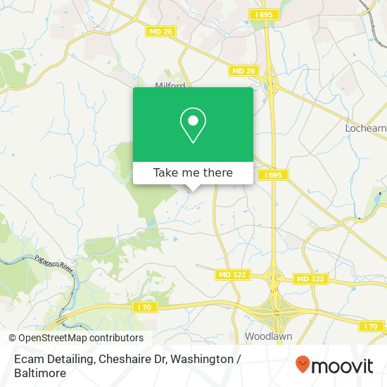 Mapa de Ecam Detailing, Cheshaire Dr