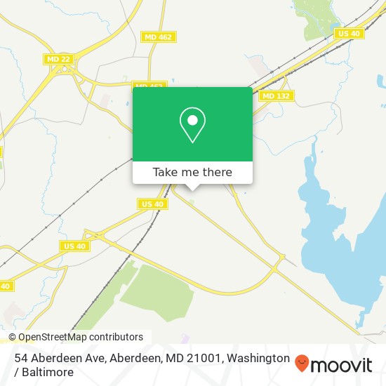 54 Aberdeen Ave, Aberdeen, MD 21001 map