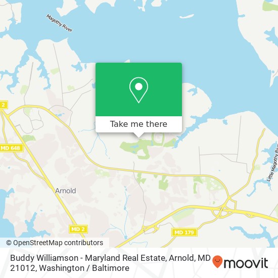 Mapa de Buddy Williamson - Maryland Real Estate, Arnold, MD 21012