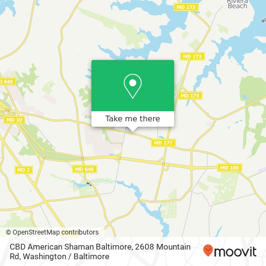 Mapa de CBD American Shaman Baltimore, 2608 Mountain Rd