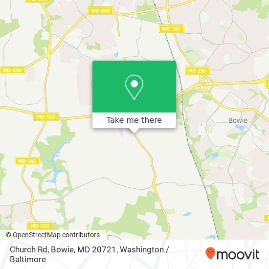 Mapa de Church Rd, Bowie, MD 20721