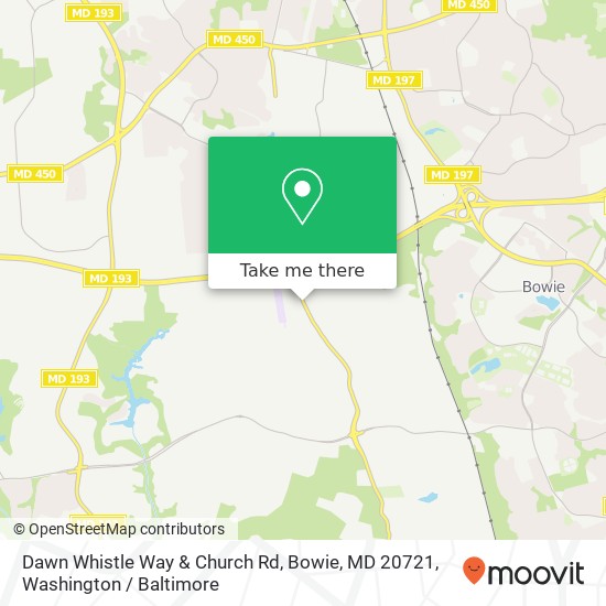 Dawn Whistle Way & Church Rd, Bowie, MD 20721 map