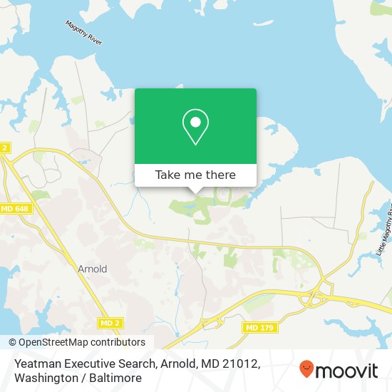 Mapa de Yeatman Executive Search, Arnold, MD 21012