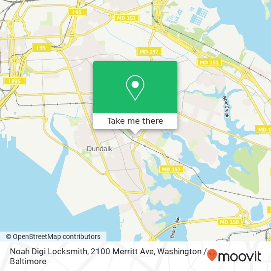 Mapa de Noah Digi Locksmith, 2100 Merritt Ave