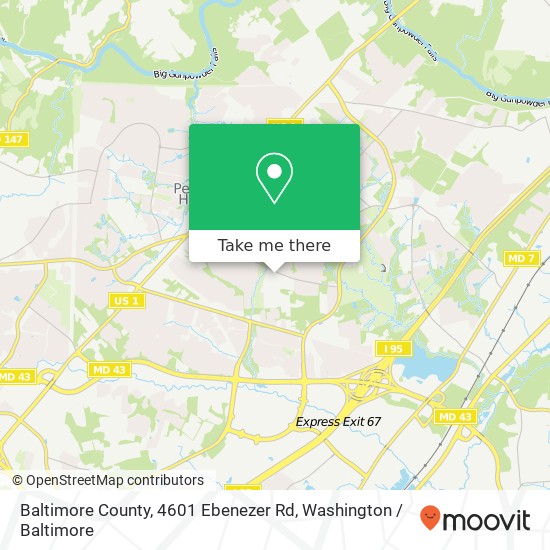 Mapa de Baltimore County, 4601 Ebenezer Rd