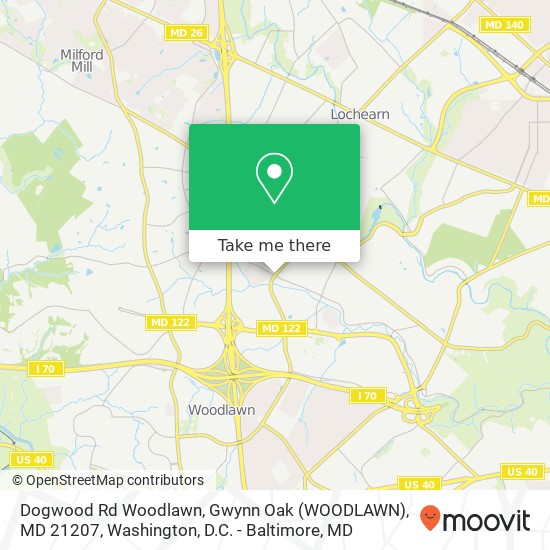 Dogwood Rd Woodlawn, Gwynn Oak (WOODLAWN), MD 21207 map