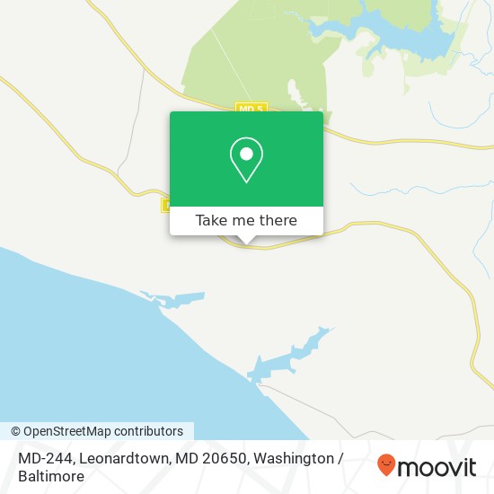 MD-244, Leonardtown, MD 20650 map