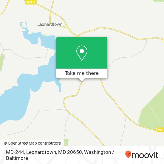 MD-244, Leonardtown, MD 20650 map