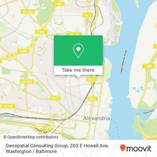 Mapa de Geospatial Consulting Group, 203 E Howell Ave