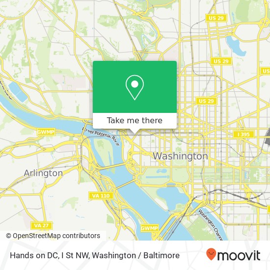 Mapa de Hands on DC, I St NW