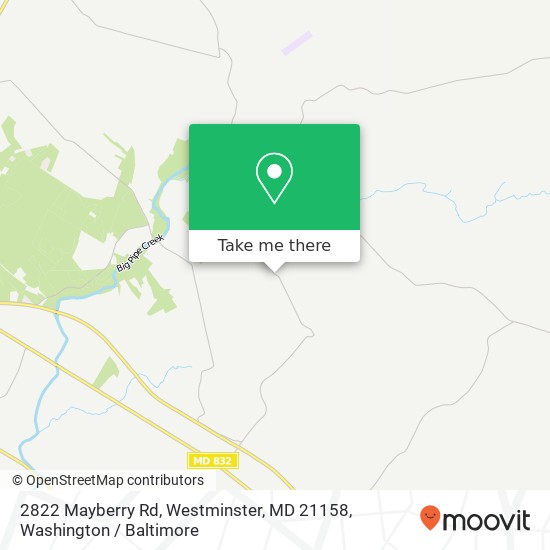 Mapa de 2822 Mayberry Rd, Westminster, MD 21158