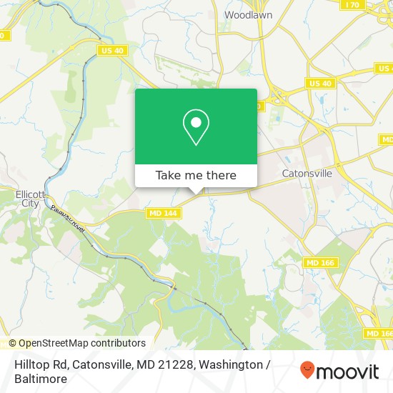 Mapa de Hilltop Rd, Catonsville, MD 21228