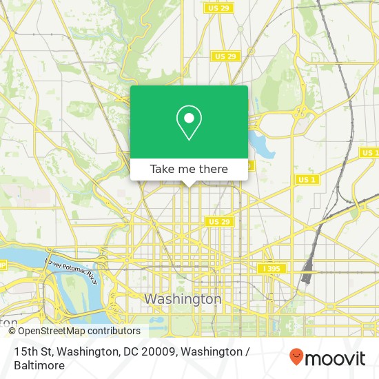 Mapa de 15th St, Washington, DC 20009