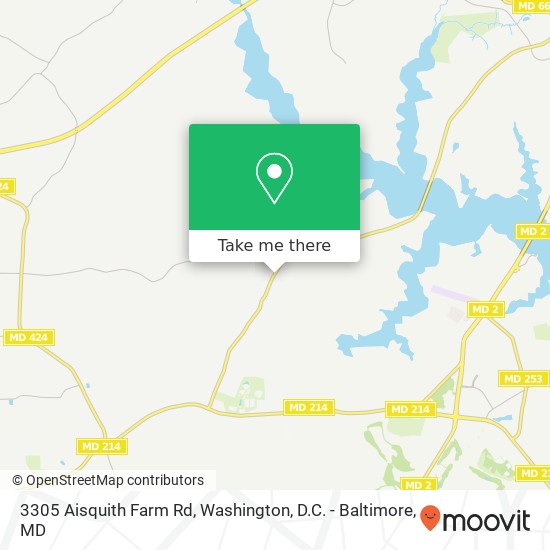 Mapa de 3305 Aisquith Farm Rd, Davidsonville, MD 21035