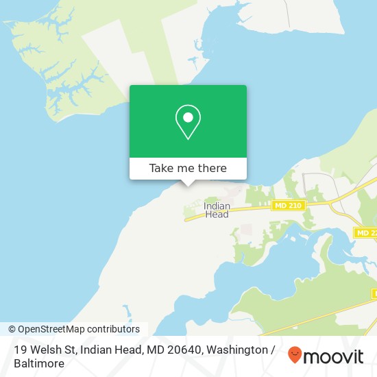 Mapa de 19 Welsh St, Indian Head, MD 20640