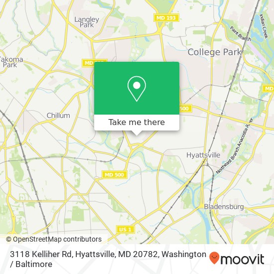 3118 Kelliher Rd, Hyattsville, MD 20782 map