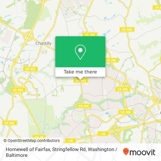 Homewell of Fairfax, Stringfellow Rd map