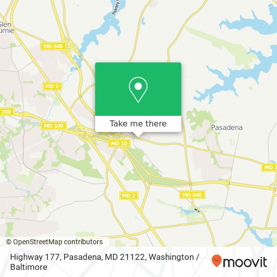 Mapa de Highway 177, Pasadena, MD 21122