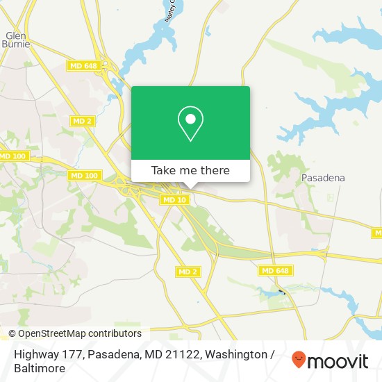 Mapa de Highway 177, Pasadena, MD 21122