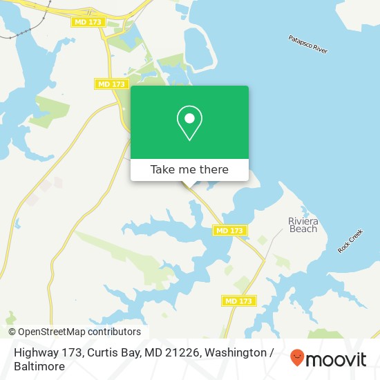 Highway 173, Curtis Bay, MD 21226 map