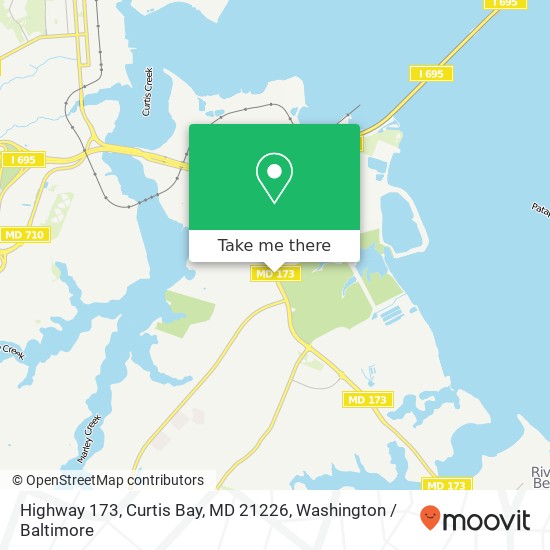 Highway 173, Curtis Bay, MD 21226 map