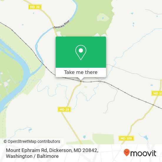 Mapa de Mount Ephraim Rd, Dickerson, MD 20842