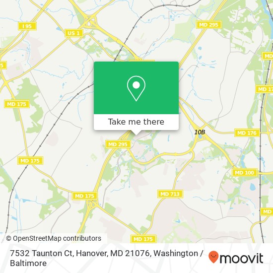 Mapa de 7532 Taunton Ct, Hanover, MD 21076