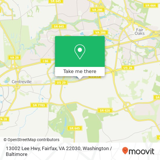 Mapa de 13002 Lee Hwy, Fairfax, VA 22030