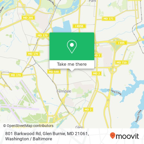 801 Barkwood Rd, Glen Burnie, MD 21061 map