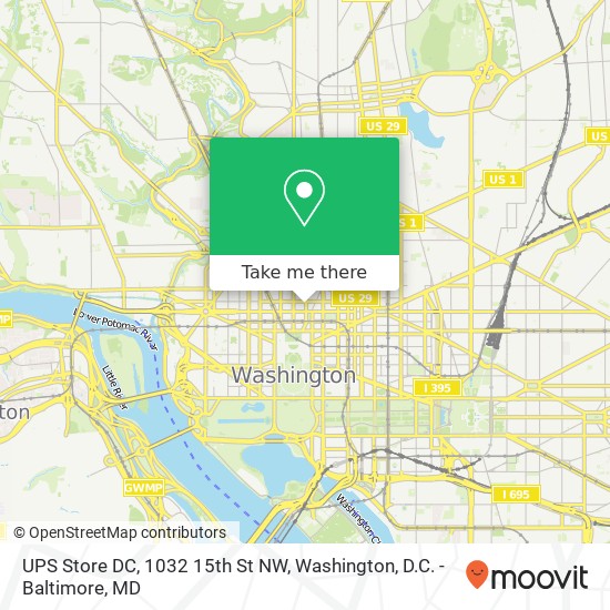 UPS Store DC, 1032 15th St NW map