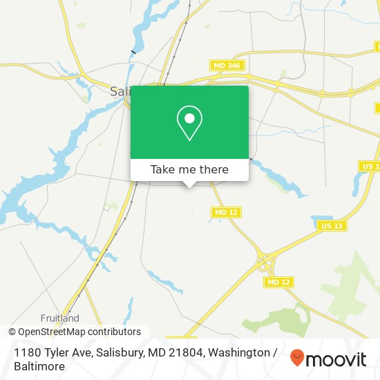 1180 Tyler Ave, Salisbury, MD 21804 map