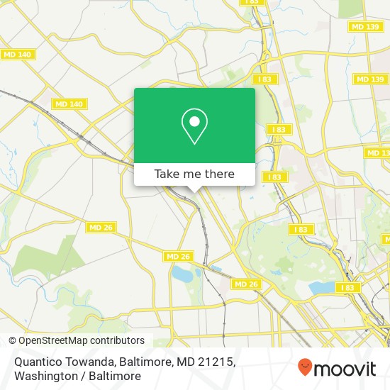 Mapa de Quantico Towanda, Baltimore, MD 21215