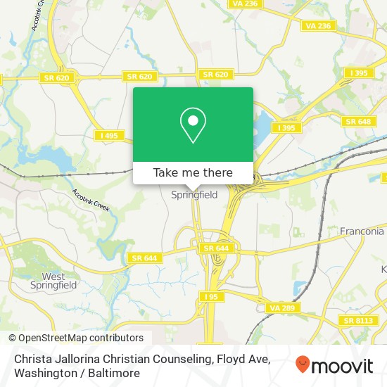 Mapa de Christa Jallorina Christian Counseling, Floyd Ave