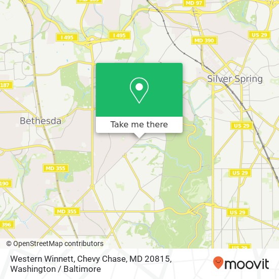 Mapa de Western Winnett, Chevy Chase, MD 20815