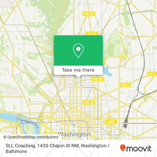 Mapa de SLL Coaching, 1430 Chapin St NW