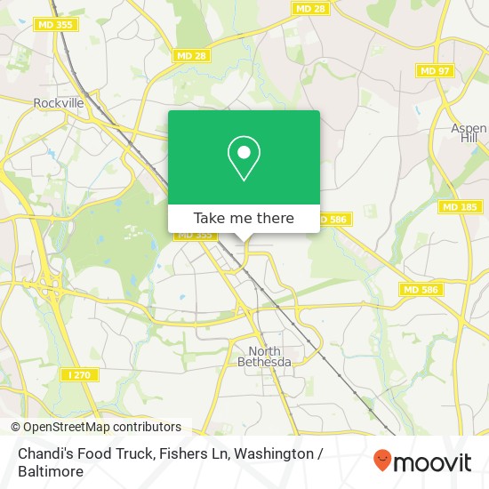 Mapa de Chandi's Food Truck, Fishers Ln