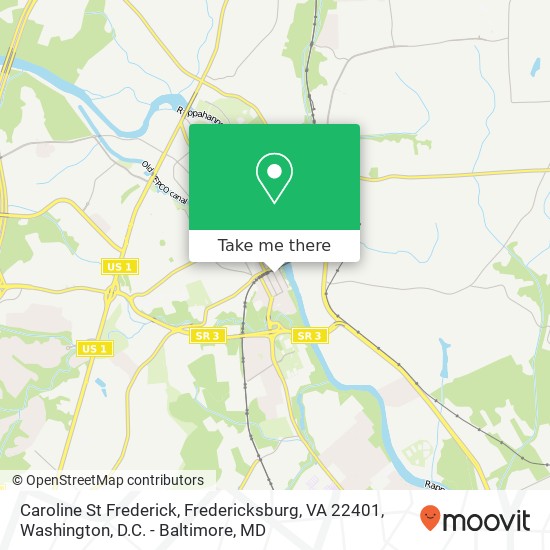 Caroline St Frederick, Fredericksburg, VA 22401 map