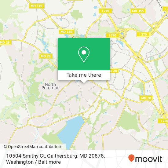 10504 Smithy Ct, Gaithersburg, MD 20878 map