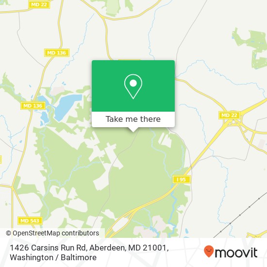 1426 Carsins Run Rd, Aberdeen, MD 21001 map