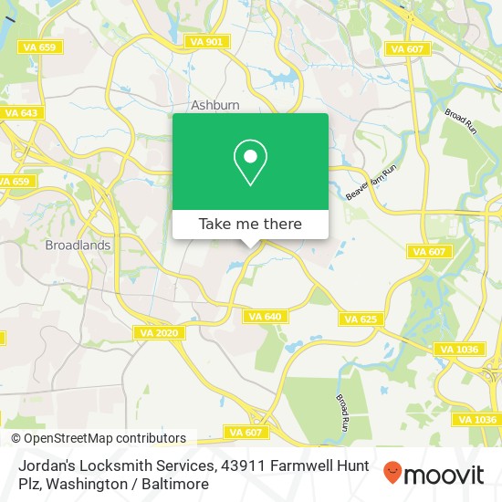 Jordan's Locksmith Services, 43911 Farmwell Hunt Plz map