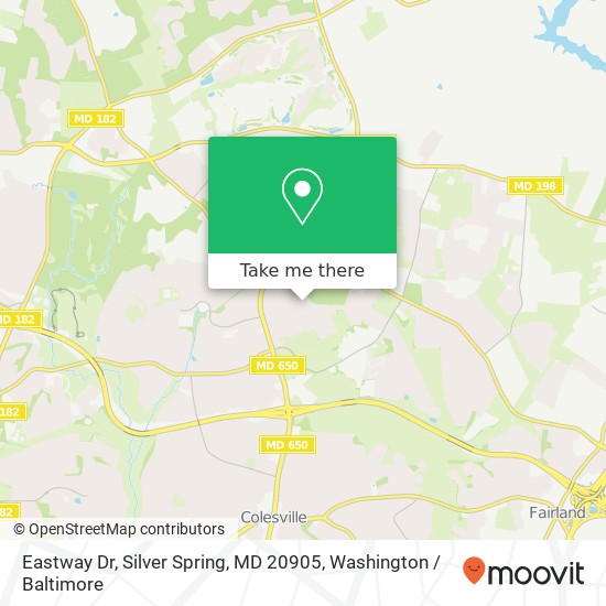 Eastway Dr, Silver Spring, MD 20905 map