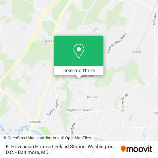 Mapa de K. Hovnanian Homes Leeland Station