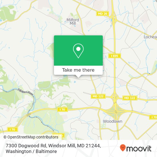 7300 Dogwood Rd, Windsor Mill, MD 21244 map