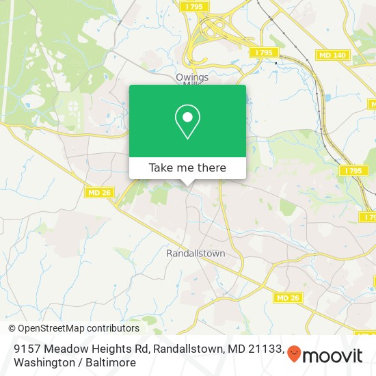 9157 Meadow Heights Rd, Randallstown, MD 21133 map
