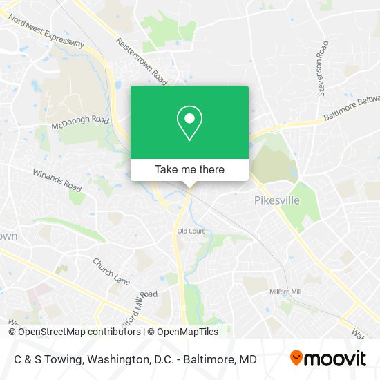 C & S Towing map