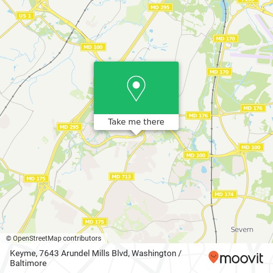 Mapa de Keyme, 7643 Arundel Mills Blvd